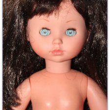 Кукла времен ГДР 1969 год Италия 42 см брюнетка с голубыми глазами