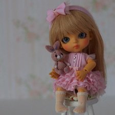 Малышка Динь и её любимый зайка - крошечная Lati White