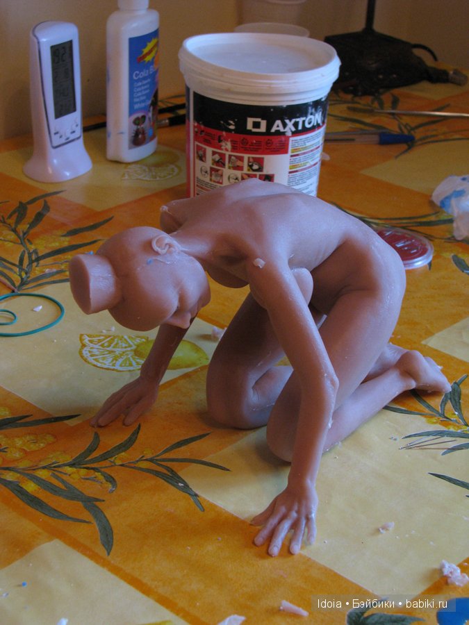 Рабочие фотографии авторской силиконовой куклы
