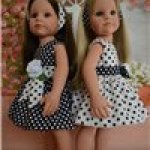 Черно-белые горошки очень девочкам к лицу...