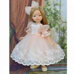 Нарядное бальное платьице для куколки Паола Рейна "Персиковая пудра"