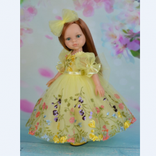 Нарядное платьице для кукол Паола Рейна "Летний букет"(желтое)