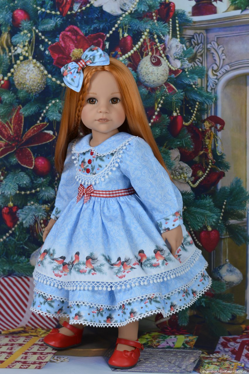 "Снегири прилетели!" Новые праздничные наряды для куколок Готц (фото 4)