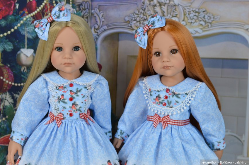 "Снегири прилетели!" Новые праздничные наряды для куколок Готц (фото 3)