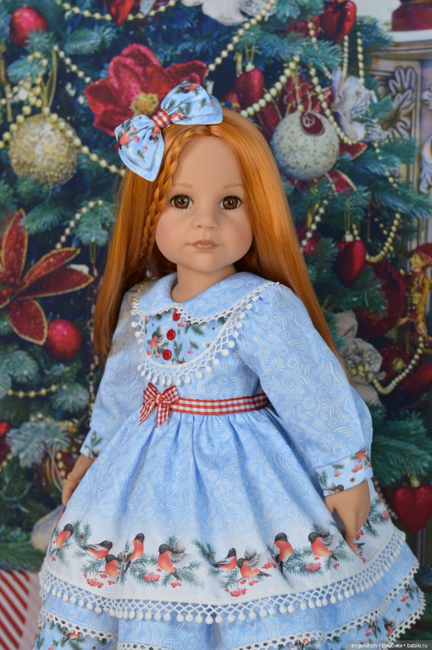 "Снегири прилетели!" Новые праздничные наряды для куколок Готц (фото 5)