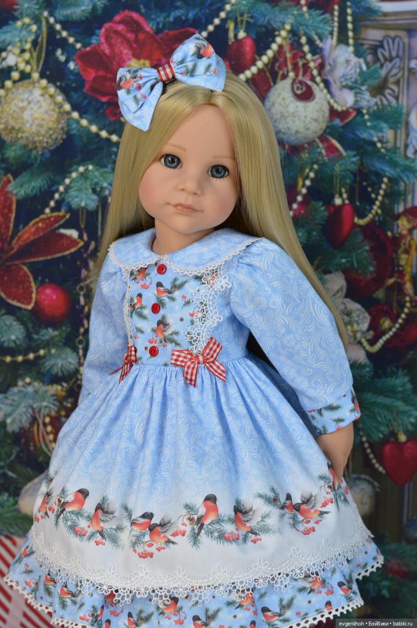 "Снегири прилетели!" Новые праздничные наряды для куколок Готц (фото 10)