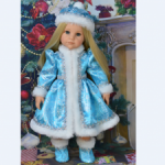 Новогодний костюм "Снегурочка" для куколки Готц.