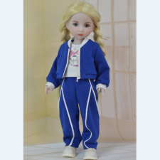 Костюм для Руби Ред ростом 37 см (синий с кантами)