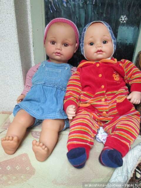 Большие "огоньковские" пупсы,немного переделанные мной