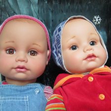 Большие "огоньковские" пупсы,немного переделанные  мной