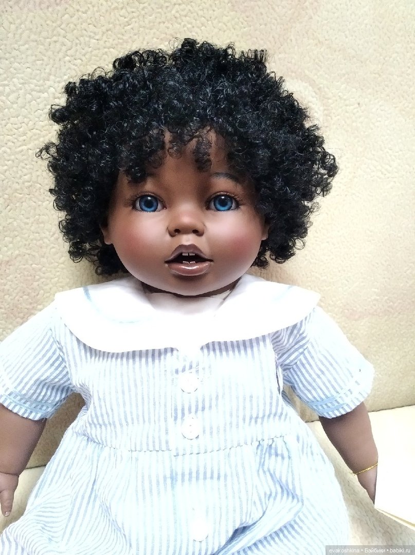Знакомьтесь - Сашенька. Темнокожий голубоглазый ребёнок. ООАК (фото 10)