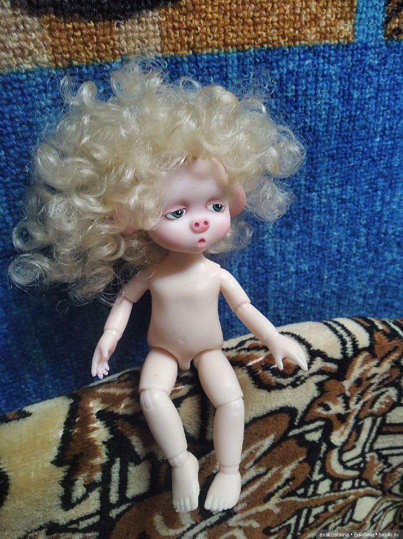 История о том, как Свинка захотела стать принцессой. ООАК игровой шарнирной куколки (фото 7)