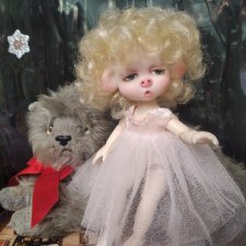 История о том, как Свинка  захотела стать принцессой. ООАК игровой шарнирной куколки