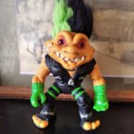Винтажный тролль Панк-рокер из серии № 2 коллекции 1992 года Battle Trolls Hasbro Punk Troll