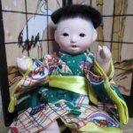 Японский  антикварный (или  глубоко  винтажный) малыш Ichimatsu, 15 см.