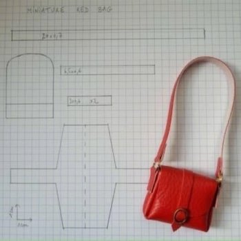 Выкройка миниатюрной сумочки