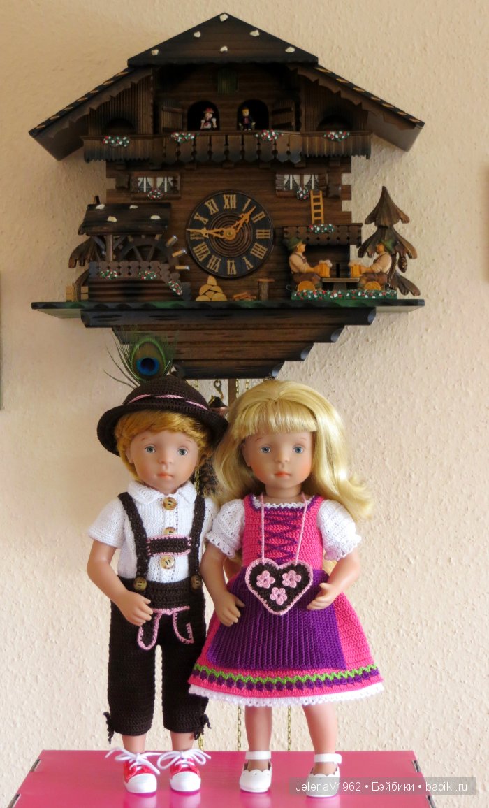 Наряды для кукол в стиле баварского народного костюма. Игровые куклы Käthe Kruse. Minouche