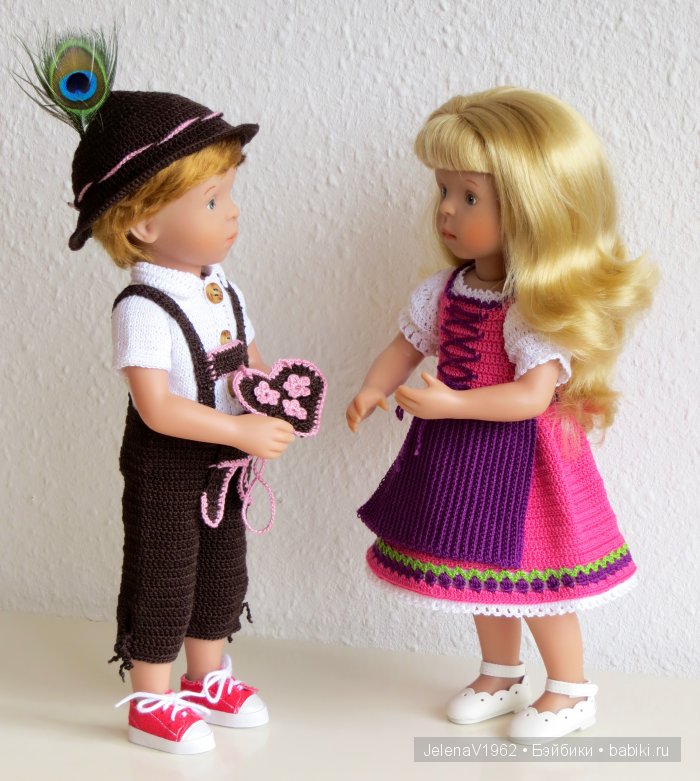 Наряды для кукол в стиле баварского народного костюма. Игровые куклы Käthe Kruse. Minouche (фото 10)