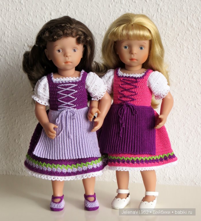 Наряды для кукол в стиле баварского народного костюма. Игровые куклы Käthe Kruse. Minouche