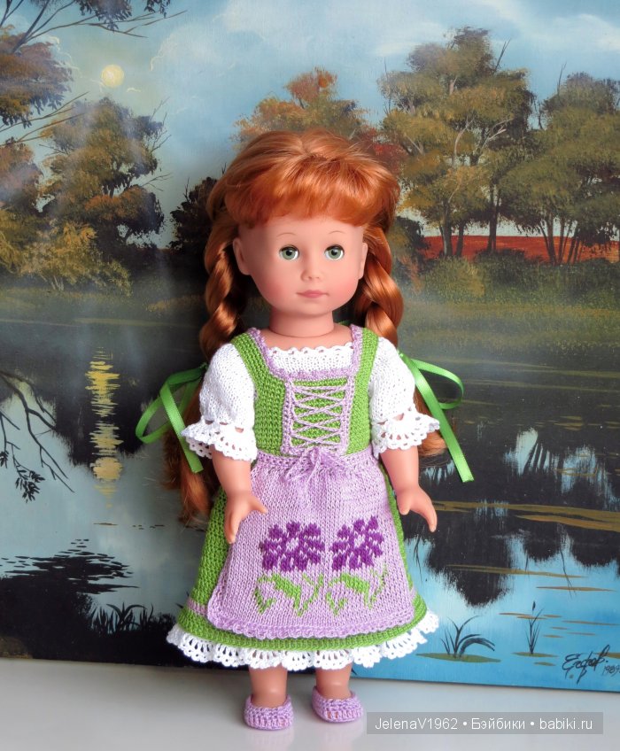 Наряды для кукол в стиле баварского народного костюма. Игровые куклы Käthe Kruse. Minouche