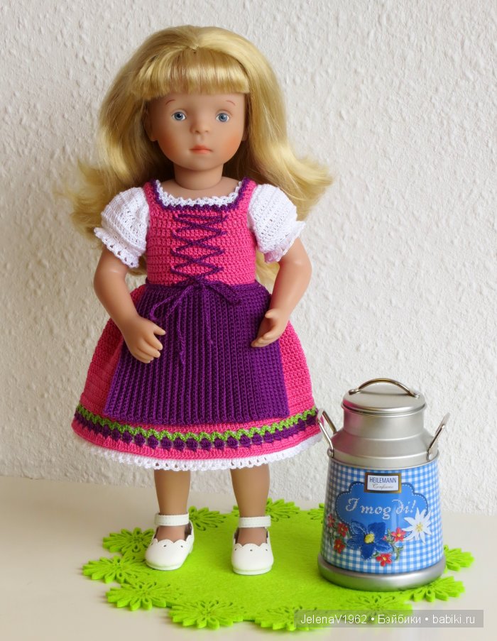 Наряды для кукол в стиле баварского народного костюма. Игровые куклы Käthe Kruse. Minouche (фото 4)