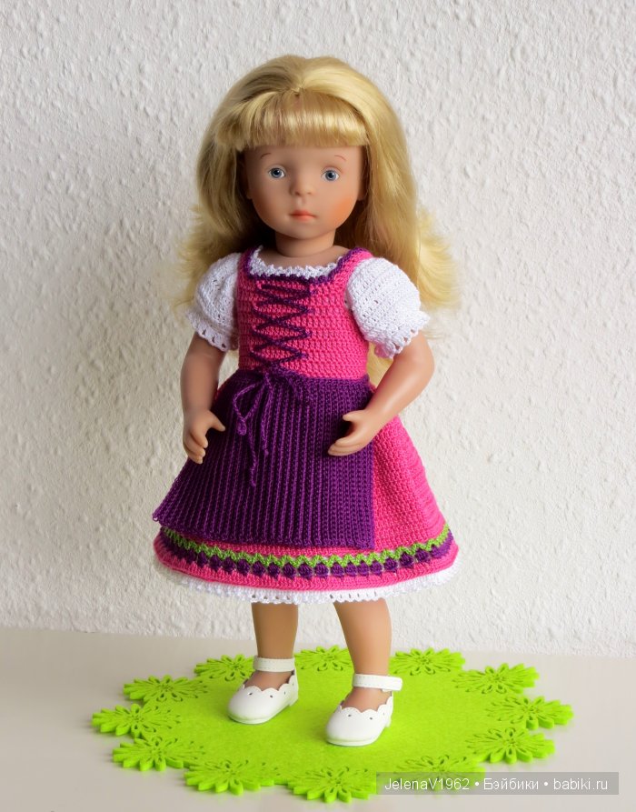 Наряды для кукол в стиле баварского народного костюма. Игровые куклы Käthe Kruse. Minouche (фото 5)