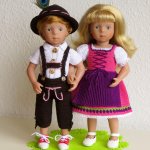 Наряды для кукол в стиле баварского народного костюма. Игровые куклы Käthe Kruse. Minouche