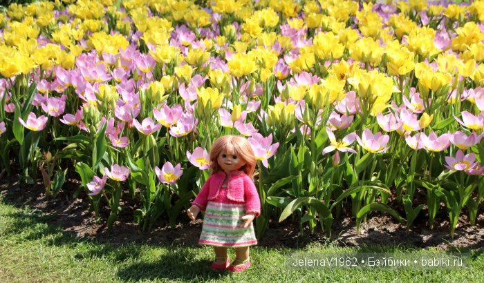 А вы видели море тюльпанов? Койкенхоф. Голландия. Коллекционные куклы Rosemarie Müller. Одежда своими руками