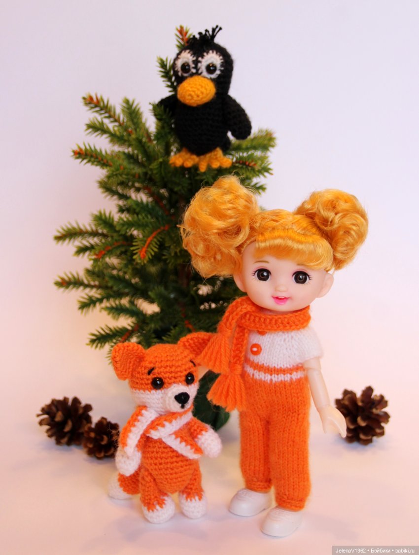 Так хочется снега, а его всё нет и нет... Так и зима пройдёт. Баболички. Одежда своими руками (фото 6)