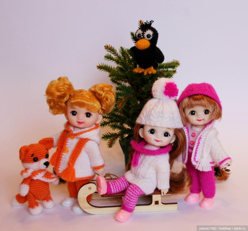 Так хочется снега, а его всё нет и нет... Так и зима пройдёт. Баболички. Одежда своими руками (фото 5)