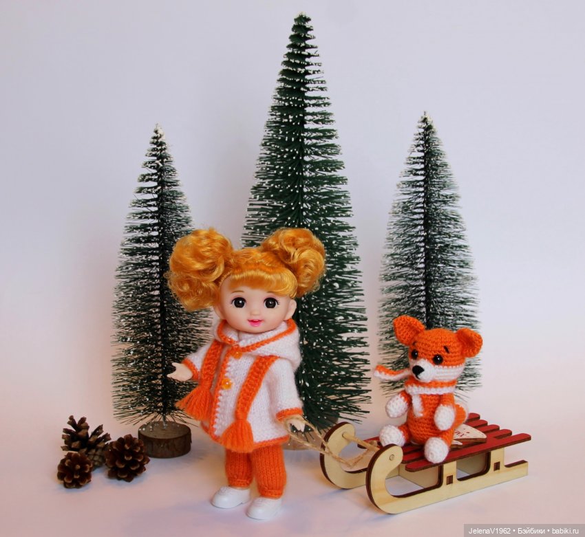 Так хочется снега, а его всё нет и нет... Так и зима пройдёт. Баболички. Одежда своими руками (фото 2)