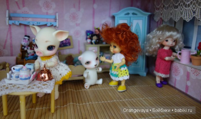 Kiki от Dollfactory, Фиона Uga Uga Tribe от Peakswoods, медвежонок от Sseiren, Imda Wandoo от Soom