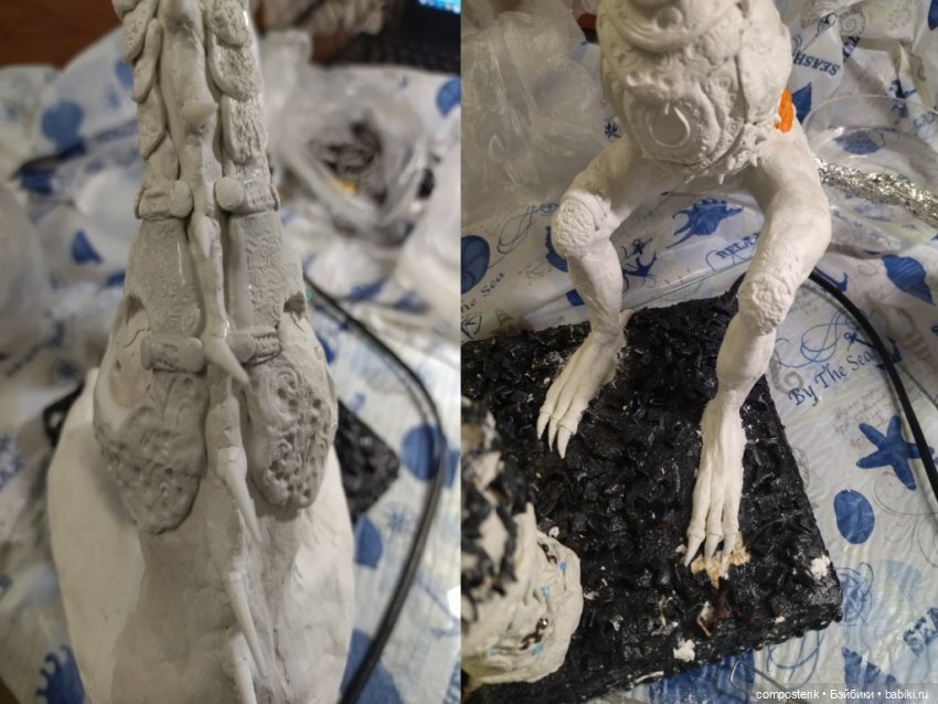 МК Дракон Часть 2 — Лепка авторской куклы: Полимерная глина