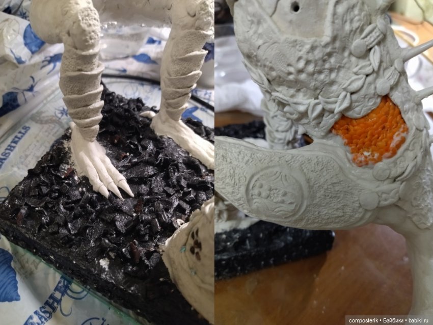 МК Дракон Часть 2 — Лепка авторской куклы: Полимерная глина