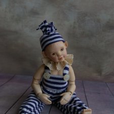 Первый гномик родился. Авторская шарнирная кукла