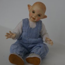 Маленький Лучик. Авторская шарнирная кукла