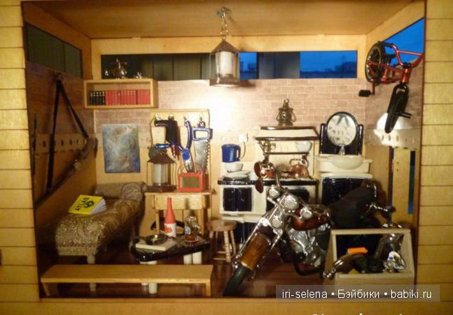 Кукольная миниатюра, румбокс. Гараж. Все по-настоящему, продолжение