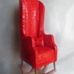 Кожаное кресло "Peerless", Куклам от 29 до 39 см