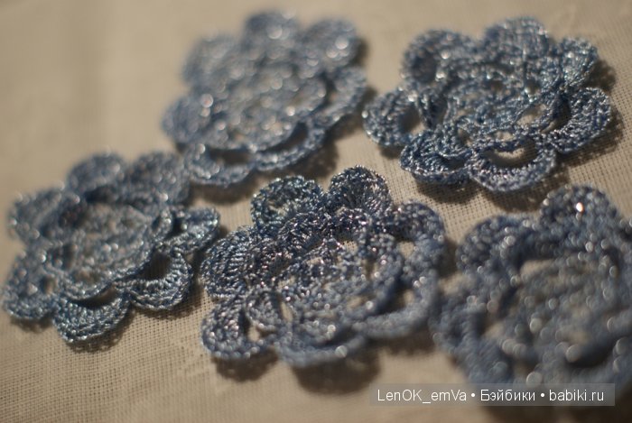 Вязаные розочки