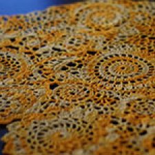 Солнечное настроение. Вязаная салфетка в технике ирландского кружева