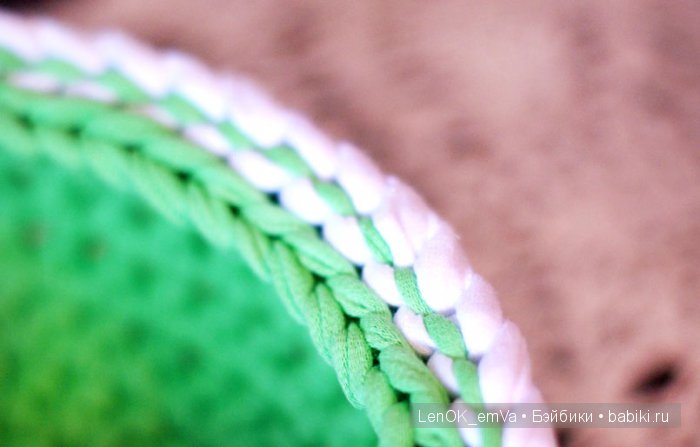 Корзинка из трикотажной пряжи