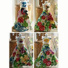 Вязаный наряд «Времена года», выполненный в технике ирландского кружева