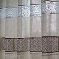 Любителям льна и кружева посвящается или идея шитья необычной занавески