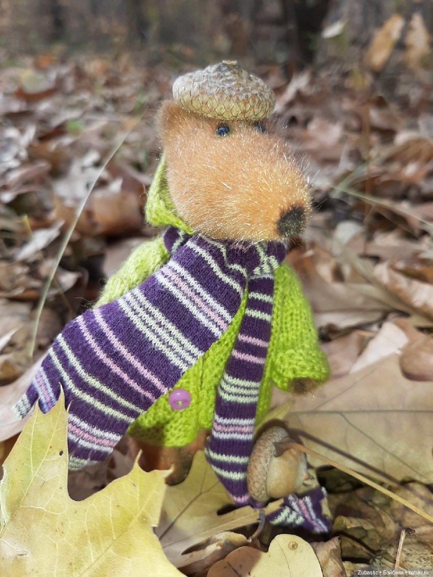 Оскар и осень — Текстильные игрушки и примитивы: кофейные (фото 8)