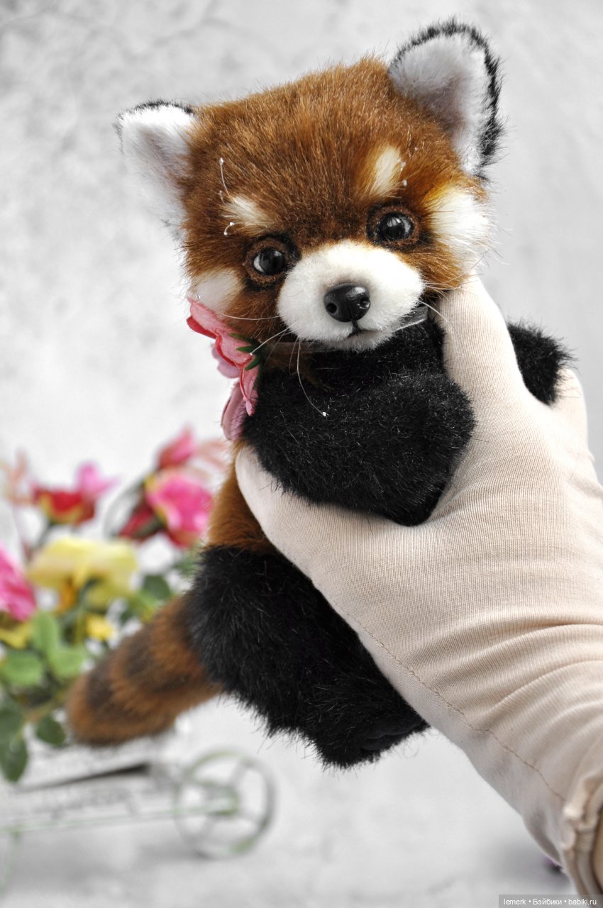 Карманная красная панда. Австорский тедди ручной работы (фото 7)