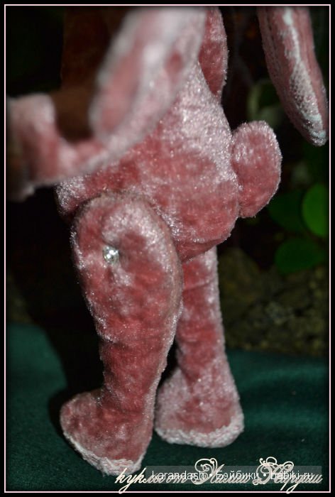 Анечка - маленькая зайка и Борька - обжорка хомячок, мои первые лепные куколки тедди долл (фото 6)