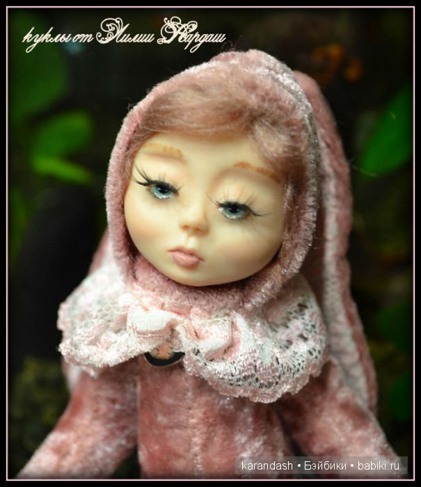 Анечка - маленькая зайка и Борька - обжорка хомячок, мои первые лепные куколки тедди долл