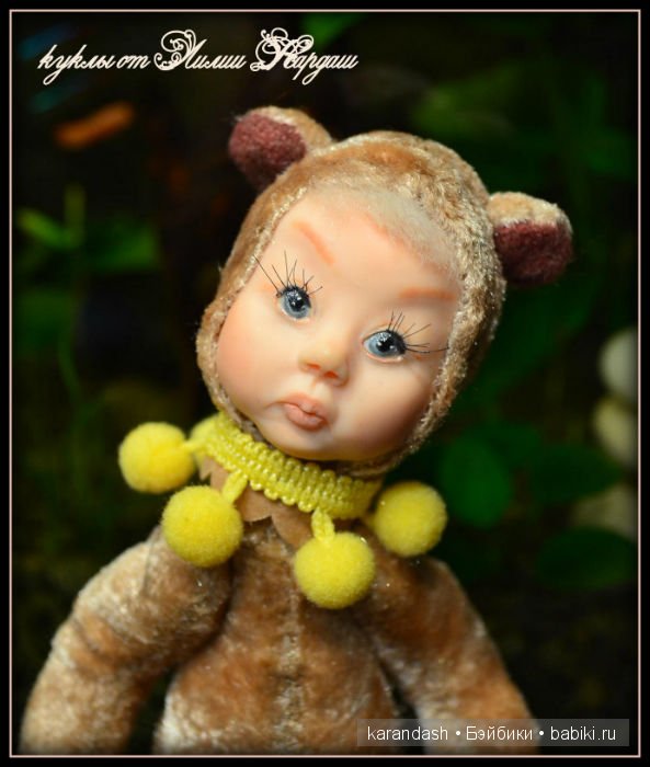 Анечка - маленькая зайка и Борька - обжорка хомячок, мои первые лепные куколки тедди долл