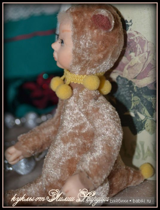 Анечка - маленькая зайка и Борька - обжорка хомячок, мои первые лепные куколки тедди долл