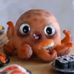 Пятничные суши, фотоистория. Сердитый кот и осьминог, новые существа от Rioky Creatures